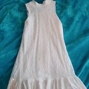 White floral lace dress💋